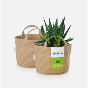2-Pack 2 Gallon Heavy Duty Fabric‎ Grow Bags with Handles BRICK RED Color